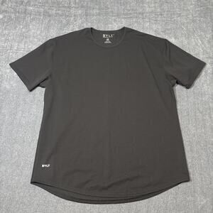 BYLT Premium Basics Lux Tee Mens XXL Black Curved Hem Short Sleeve